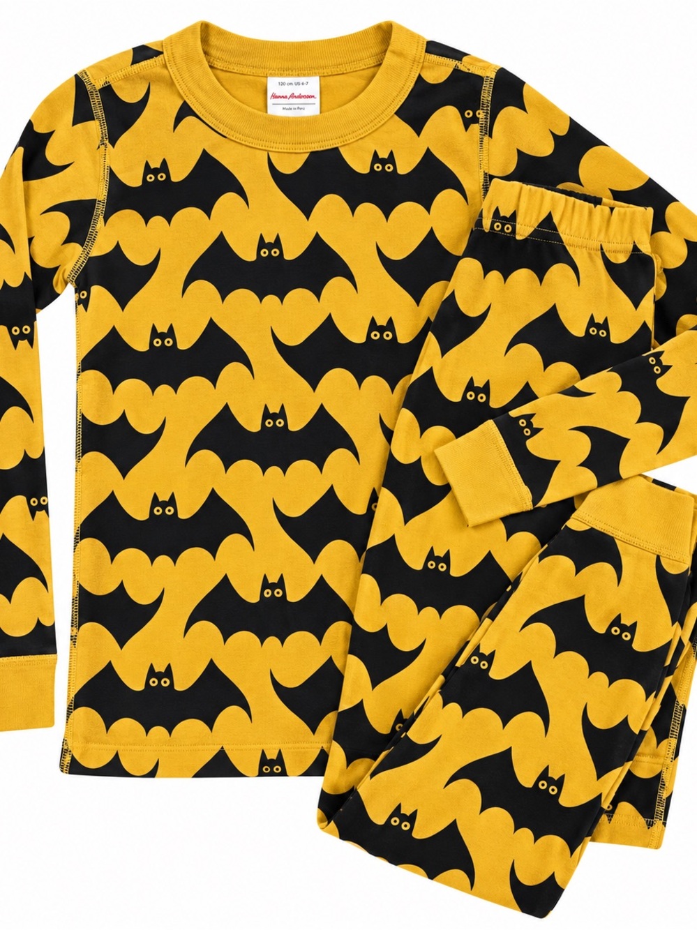 Hanna Andersson Size 10 Halloween Bat Pajama Set Organic Cotton